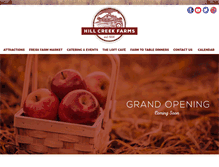 Tablet Screenshot of hillcreekfarms.com